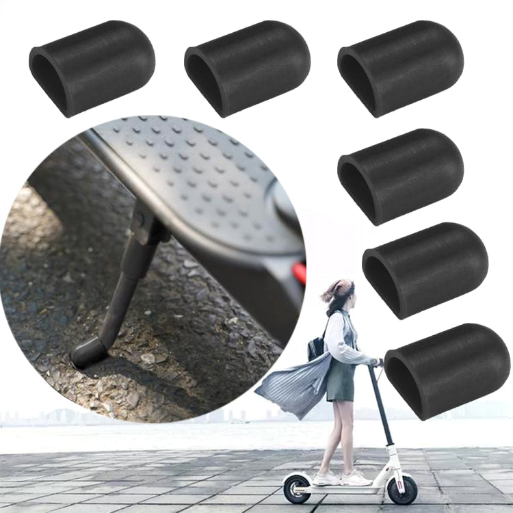 6 PCS For Xiaomi Mijia M365 Electric Scooter Accessories Tripod Foot Support Silicone Cover, Black, Red