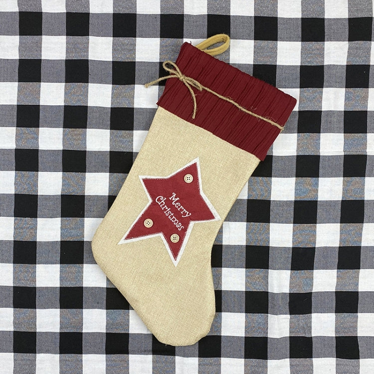 Christmas Ornaments Christmas Stocking Gift Bag Candy Bag, Red, Green