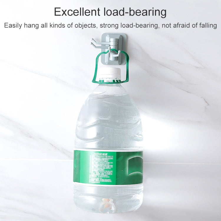 10 PCS Strong Viscose Bathroom Wall Shelf Without Perforation Traceless Rotating Hook, Random Color Delivery, Traceless Rotating Hook