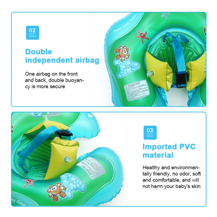 Cartoon Animal Pattern Children Swimming Ring Inflatable Baby Lying Ring Lifebuoy, S, L