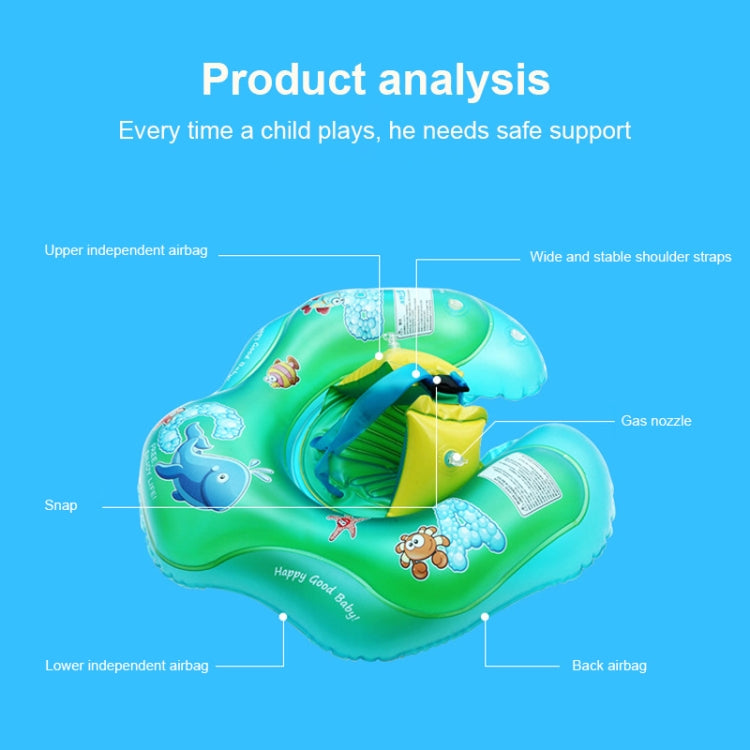Cartoon Animal Pattern Children Swimming Ring Inflatable Baby Lying Ring Lifebuoy, S, L