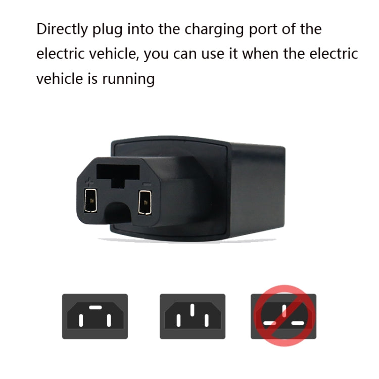 3 PCS Universal Car Intelligent Reverse Connection Lithium Battery Electric Car Mobile Phone Charger, Extended Version White 1A, Extended Version Black 1A, Extended White Double Port 2A, Extended Black Double Port 2A