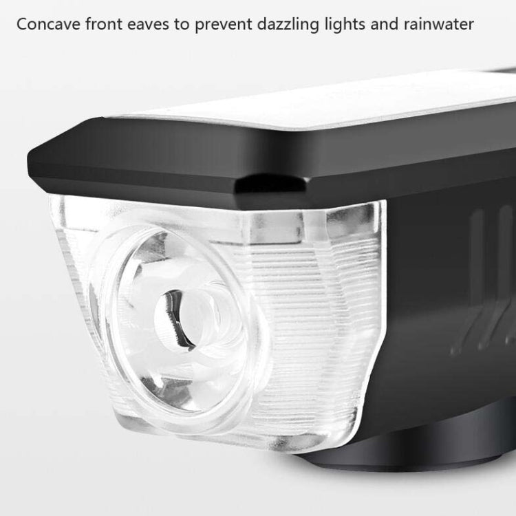 Bicycle Solar Headlight Horn Light Night Riding USB Charging Headlight Bicycle Glare Flashlight Equipment, Blue, Orange, Red, Green