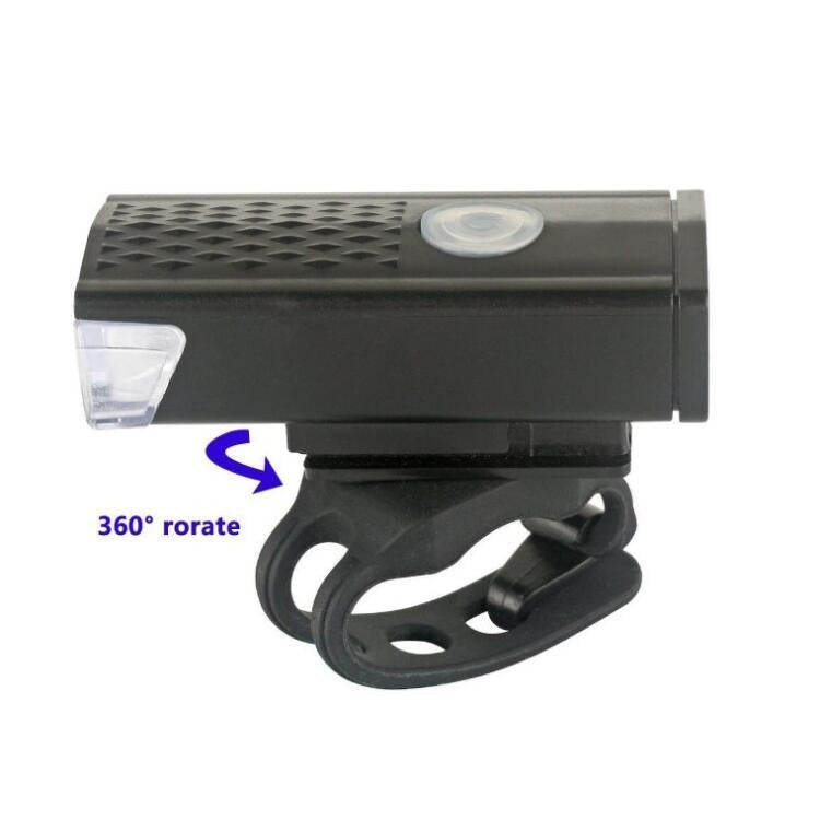 Bicycle USB Charging Headlight Lighting Cycling Equipment, 2255 Light (White), 2255 Light+Ruby Taillight (White), 2255 Light+928 Red Taillight (White), 2255 Light+928 Red Taillight (Black)