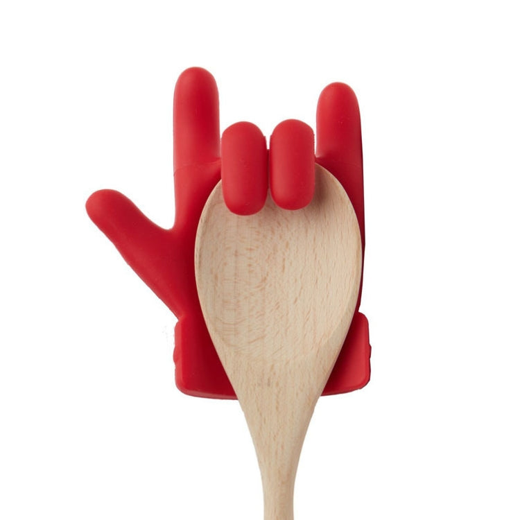 2 PCS Kitchen Silicone Pot Lid Raising Gadget Finger Shaped Pot Lid Spill-proof Raising Spoon Rack, Finger