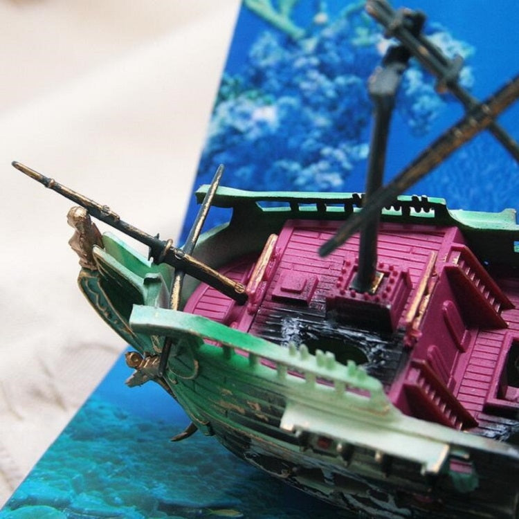 Aquarium Fish Tank Aquarium Landscaping Decoration Oxygen-enhancing Toy Rotten Shipwreck, Toy Rotten Shipwreck