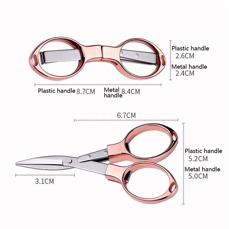 5 PCS Fishing Special Scissors Foldable Stainless Steel Fishing Tackle, Style:Plastic Handle, Color:Color Random Delivery, Plastic Handle Color Random Delivery, Metal Handle Color Random Delivery