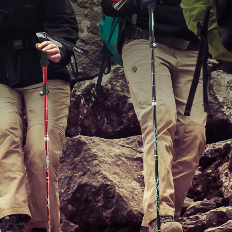 TANERDD TR-D0001 Trekking Poles Aluminum Alloy Folding Outdoor Handrails Trekking Walking Sticks, TR-D0001 Short (Red), TR-D0001 Short (Blue), TR-D0001 Short (Sky Blue), TR-D0001 Short (Purple), TR-D0001 Short (Black), TR-D0001 Short (Green)           ...