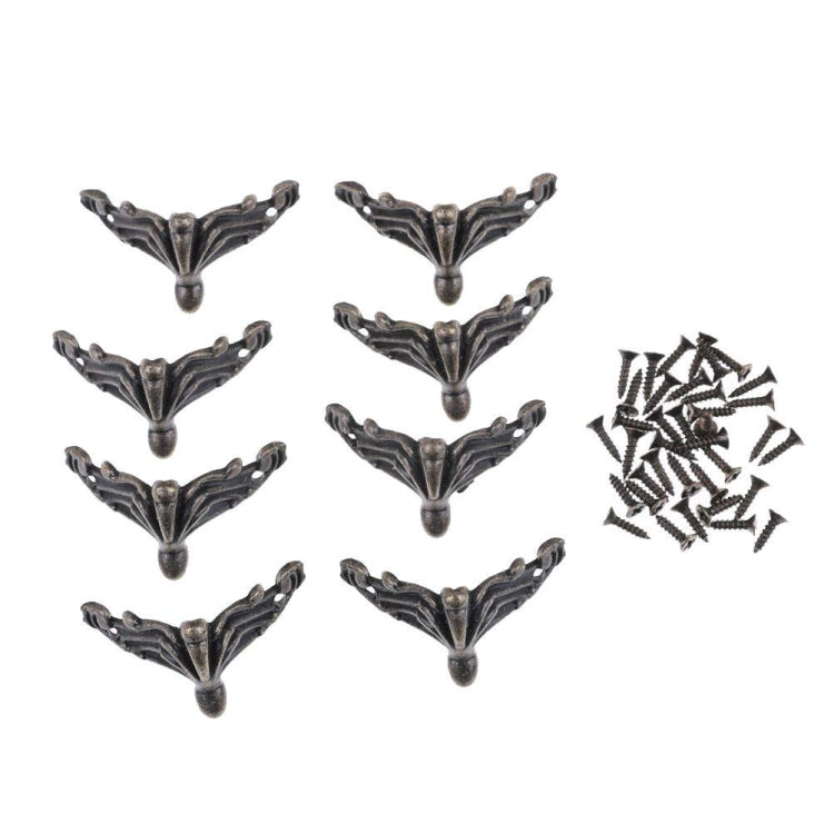 10 PCS Antique Bronze Jewelry Gift Box Wood Case Decorative Feet Leg Corner Protector, Jewelry Gift Box Corner Protector
