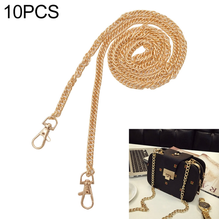 10 PCS Metal Chain Shoulder Bags Handbag Buckle Handle DIY Double Woven Iron Chain Belt, 40cm, 60cm, 100cm, 120cm, 140cm