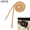 10 PCS Metal Chain Shoulder Bags Handbag Buckle Handle DIY Double Woven Iron Chain Belt, 40cm, 60cm, 100cm, 120cm, 140cm