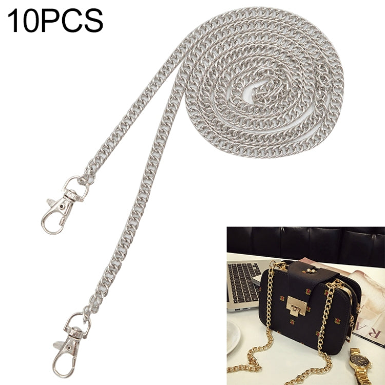 10 PCS Metal Chain Shoulder Bags Handbag Buckle Handle DIY Double Woven Iron Chain Belt, 40cm, 60cm, 100cm, 120cm, 140cm