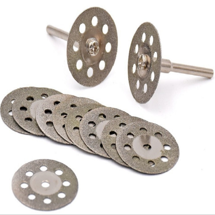 8 Holes Emery Cutting Chip Jade  Saw Blade Electric Grinder Accessories, 10 Saw Blade 2 Connecting rod 20MM, 10 Saw Blade 2 Connecting rod 22MM, 10 Saw Blade 2 Connecting rod 25MM, 10 Saw Blade 2 Connecting rod 30MM