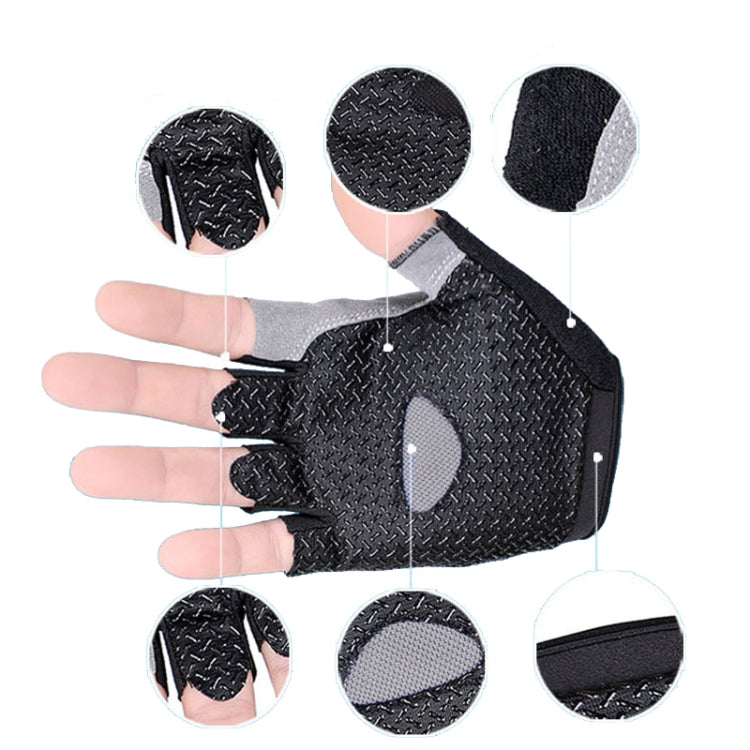 Summer Men Women Fitness Gloves Gym Weight Lifting Cycling Yoga Training Thin Breathable Antiskid Half Finger Gloves, S, M, L, XL