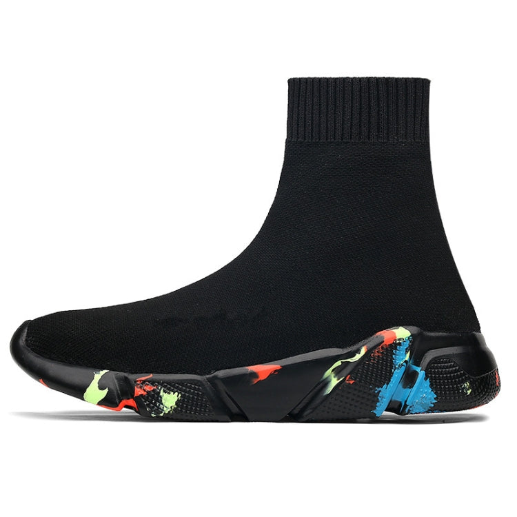 Knit Upper Breathable Sport Sock Boots Chunky Sneakers High Top Running Shoes for Men /  Women, 35, 36, 37, 38, 39, 40, 41, 42, 43, 44, 45, 46, 47