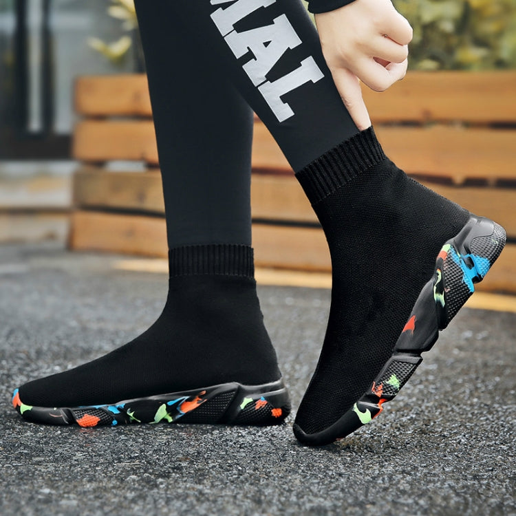 Knit Upper Breathable Sport Sock Boots Chunky Sneakers High Top Running Shoes for Men /  Women, 35, 36, 37, 38, 39, 40, 41, 42, 43, 44, 45, 46, 47