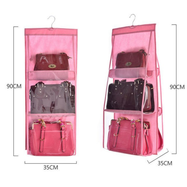 Portable Home Multi-layer Transparent Mesh Bag Hanging Storage Bag