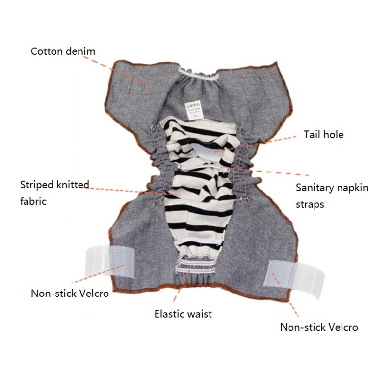 Anti-sorrow Female Dog Physiological Pants Urine-proof And Wet Pet Leak-proof Underwear, S, M, L, XL, XXL