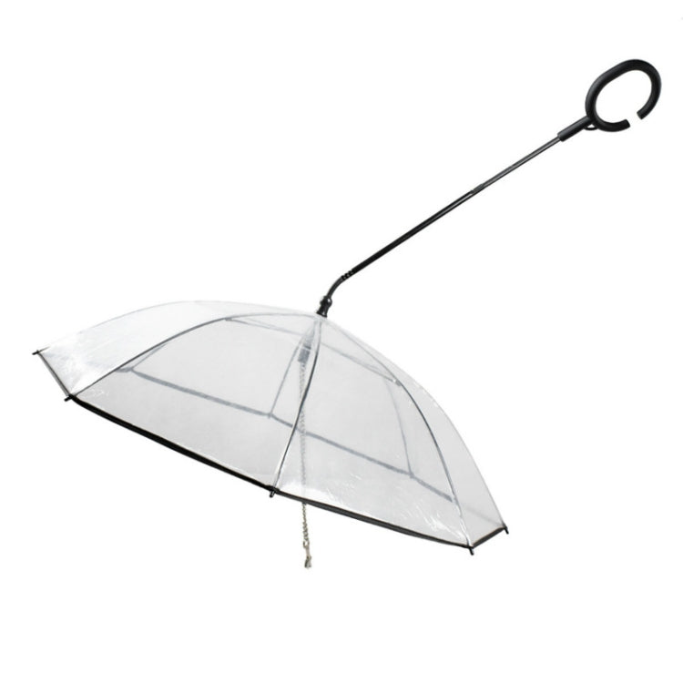 Pet Umbrella Transparent Adjustable Rainy Dog ?Walking Leash, Pet Umbrella