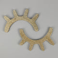1 Pair Cute Wooden 3D Eyelash Wall Sticker Decor Bedroom Background Wall Sticker