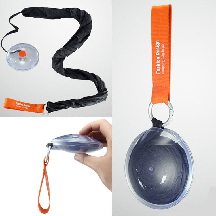 Portable Tote In Pouch Reusable Folding Carabiner Shopping Bag