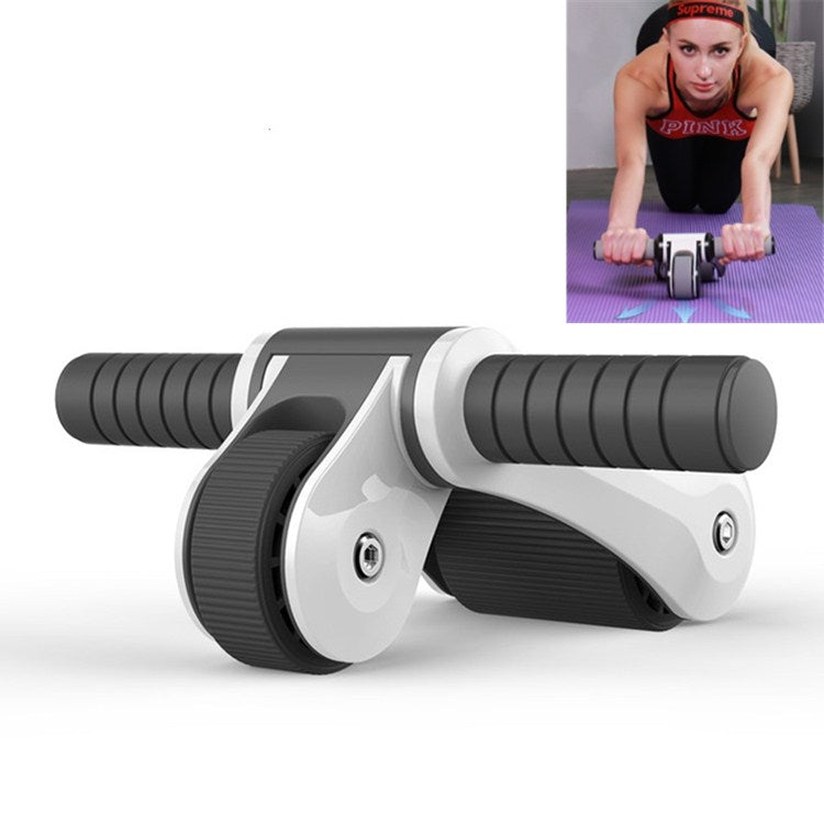 Double-wheel Bearing Roller Silent Exercise Abdominal Muscle Wheel Folding Abdominal Wheel, Double-wheel Ab Wheel (Orange Yellow), Double-wheel Ab Wheel (White), Double-wheel Ab Wheel (Pink), Double-wheel Ab Wheel (Yellow), Double-wheel Ab Wheel (Green)