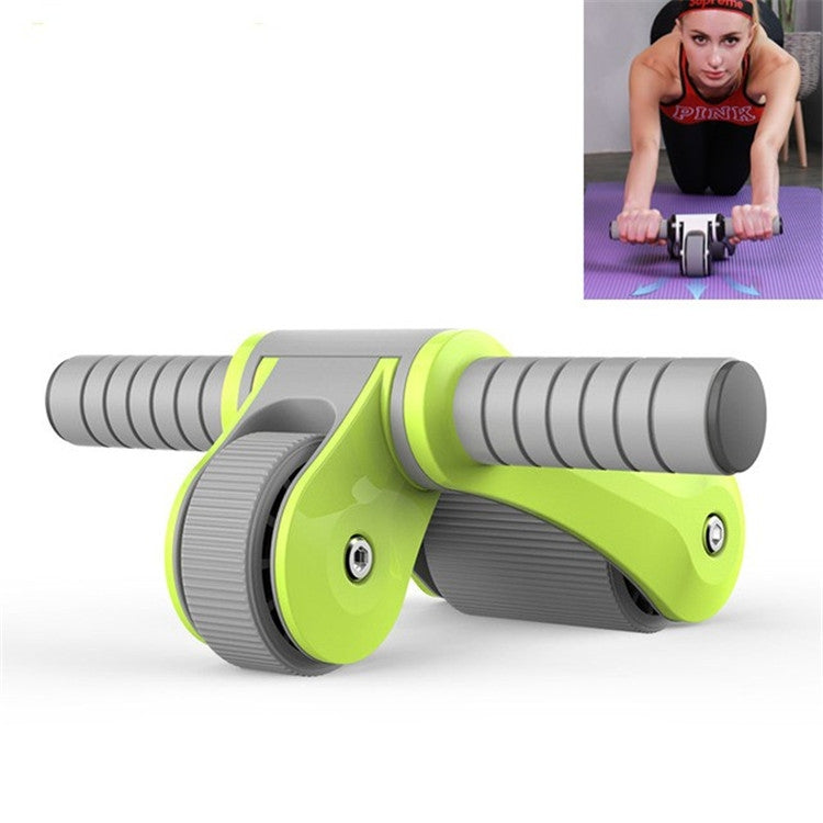 Double-wheel Bearing Roller Silent Exercise Abdominal Muscle Wheel Folding Abdominal Wheel, Double-wheel Ab Wheel (Orange Yellow), Double-wheel Ab Wheel (White), Double-wheel Ab Wheel (Pink), Double-wheel Ab Wheel (Yellow), Double-wheel Ab Wheel (Green)