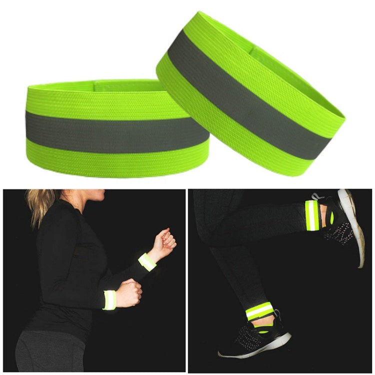 Reflective Band High Visibility Elastic Wristbands Outdoor Sports Running Cycling Night WarningWrist Band, Green