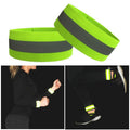 Reflective Band High Visibility Elastic Wristbands Outdoor Sports Running Cycling Night WarningWrist Band, Green