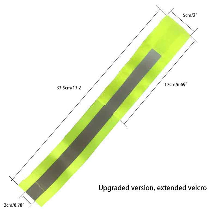 Reflective Band High Visibility Elastic Wristbands Outdoor Sports Running Cycling Night WarningWrist Band, Green