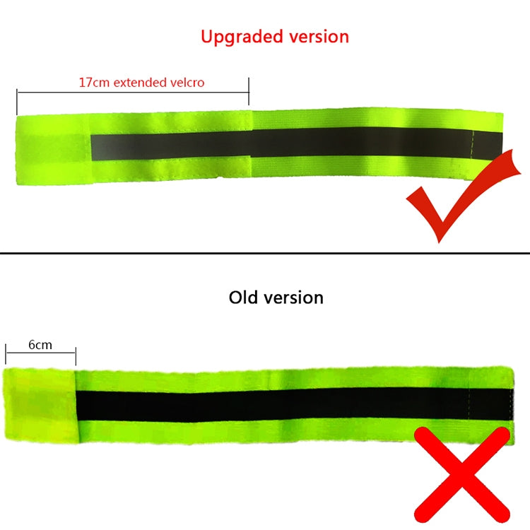 Reflective Band High Visibility Elastic Wristbands Outdoor Sports Running Cycling Night WarningWrist Band, Green
