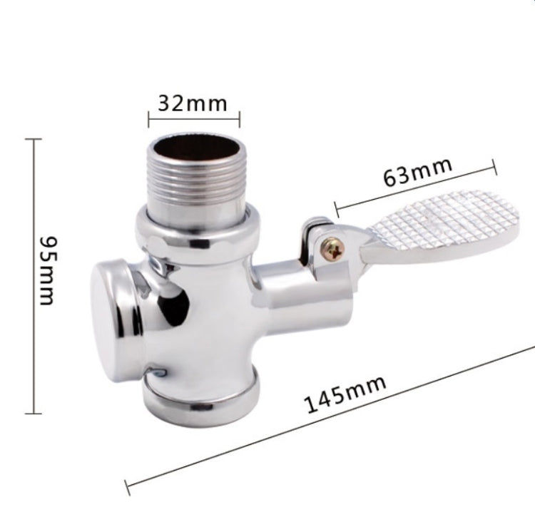1 Inch Stool Flushing Valve Foot Pedal Urinal Delay Valve Squatting Toilet Flushing Valve, Alloy Small, Alloy Large, Copper Small, Copper Large, Alloy Medium, Copper Medium
