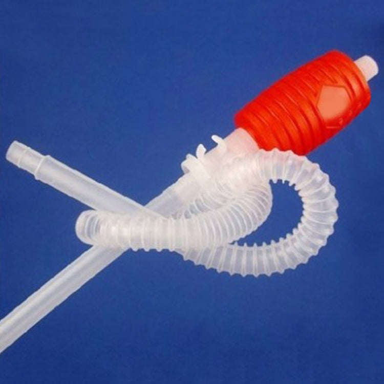 Creative Hand Manual Gas Oil Water Liquid Transfer Pump Siphon Hose for Car Motorcyle Truck Car Liquid Pump, Red