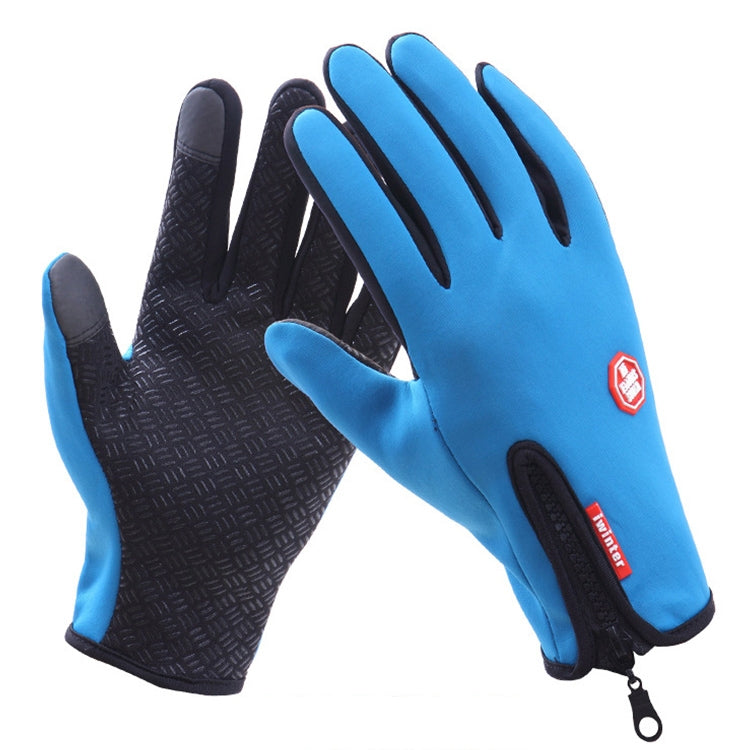 Cycling Gloves Full Finger Neoprene PU Breathable Leather Warm Winter Outdoor Sports Gloves, M, L, XL