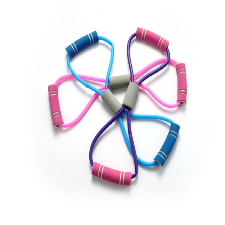 Household Latex Stretch Chest Elastic Rope Eight Character Pull Rope Fitness Equipment, Latex Elastic Rope (Purple), Latex Elastic Rope (Pink), Latex Elastic Rope (Blue)