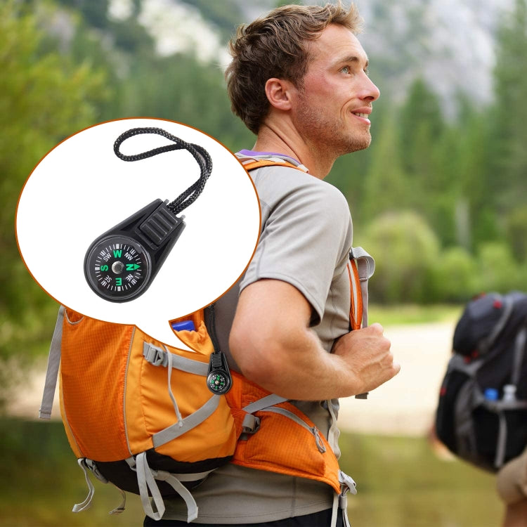 10 PCS Key Chain Mini Compass Gear Outdoor Camping Hiking Navigator Utility Gear Survival Pocket Compass Tool, 50pcs