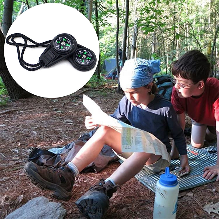 10 PCS Key Chain Mini Compass Gear Outdoor Camping Hiking Navigator Utility Gear Survival Pocket Compass Tool, 50pcs