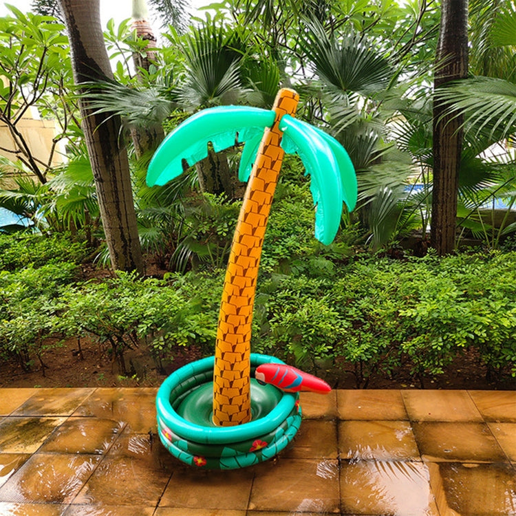 Inflatable Parrot Coconut Tree Shape Beach Water Inflatable Coaster Ice Bucket, Tree Shape