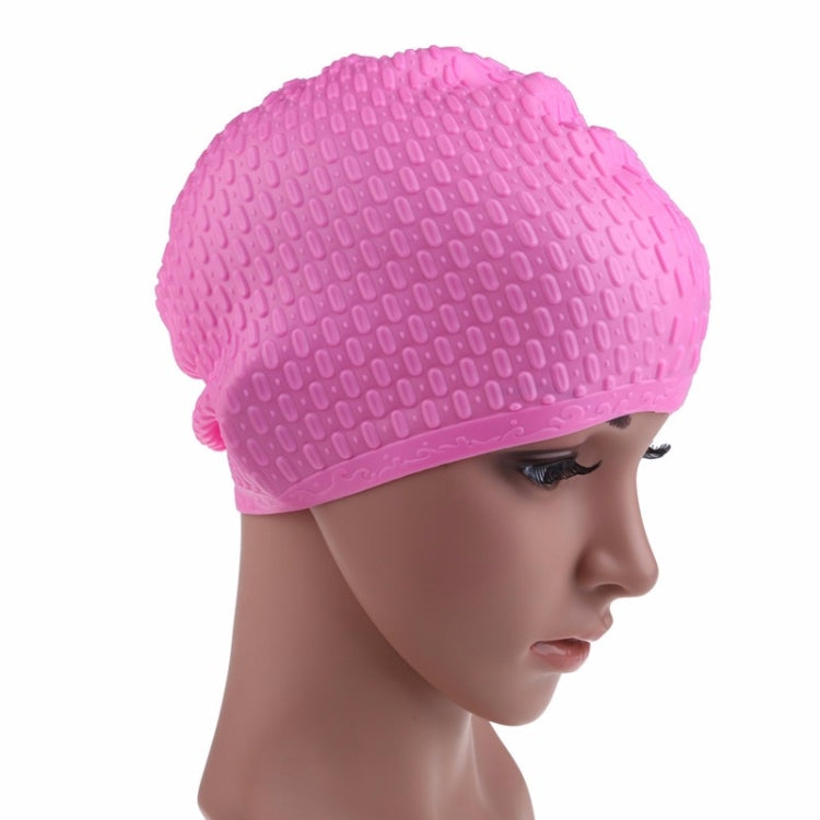 Silicone Waterproof Swimming Caps Protect Ears Long Hair Sports Swimming Cap for Adults, Silicone Long Hair Swimming Cap(Black), Silicone Long Hair Swimming Cap(Dark Blue), Silicone Long Hair Swimming Cap(Light Blue)                                    ...
