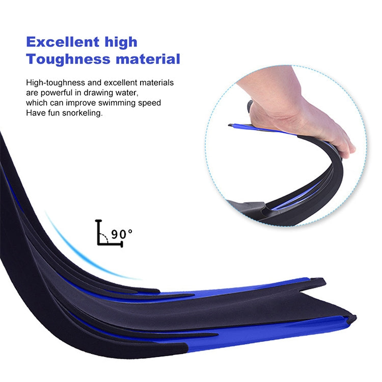 Swimming Free Diving Fins Silicone Flippers Diving Equipment, XL（45-46）