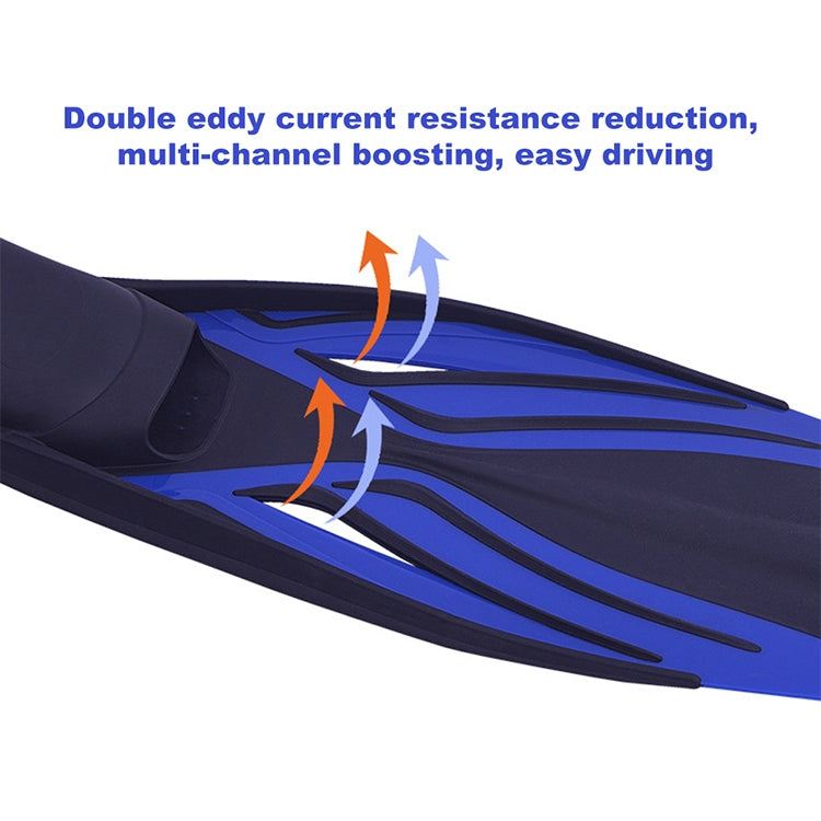 Swimming Free Diving Fins Silicone Flippers Diving Equipment, XL（45-46）