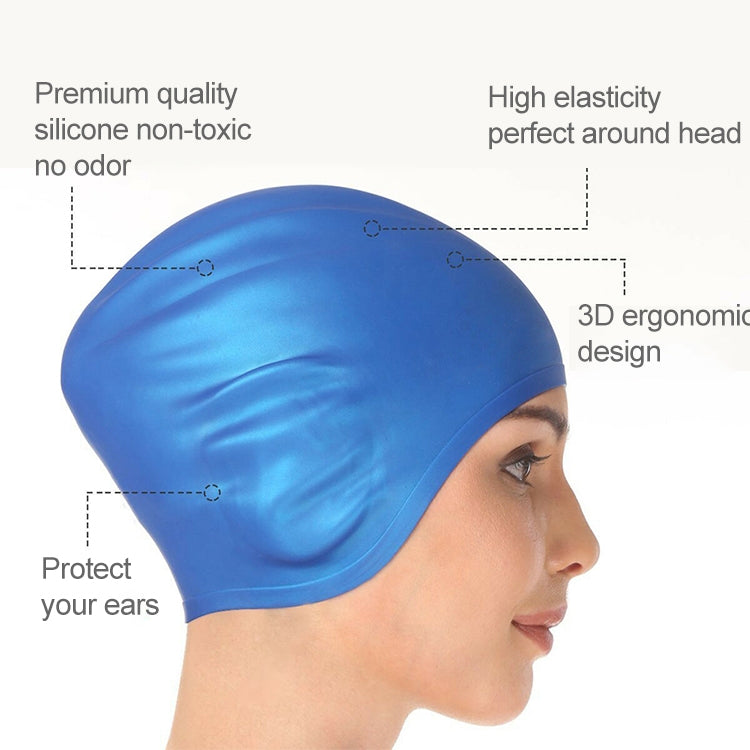 Adult Solid Color Waterproof Silicone Swimming Cap, Silicone Swimming Cap(Pink), Silicone Swimming Cap(Purple), Silicone Swimming Cap(Silver), Silicone Swimming Cap(Black), Silicone Swimming Cap(Dark Blue), Silicone Swimming Cap(Wine Red)              ...