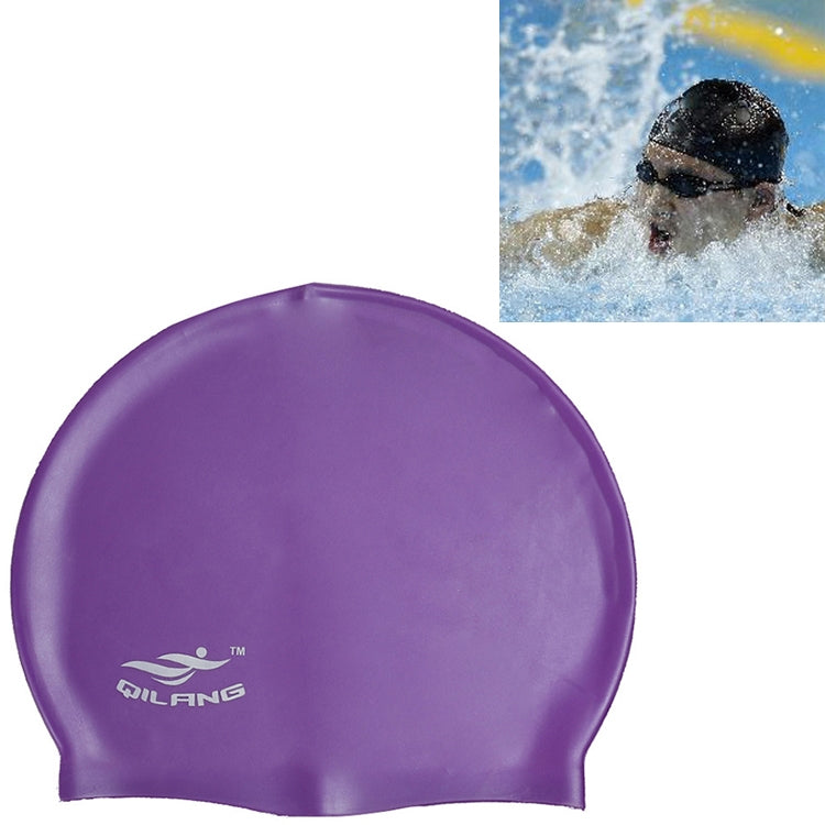 Adult Solid Color Waterproof Silicone Swimming Cap, Silicone Swimming Cap(Pink), Silicone Swimming Cap(Purple), Silicone Swimming Cap(Silver), Silicone Swimming Cap(Black), Silicone Swimming Cap(Dark Blue), Silicone Swimming Cap(Wine Red)              ...