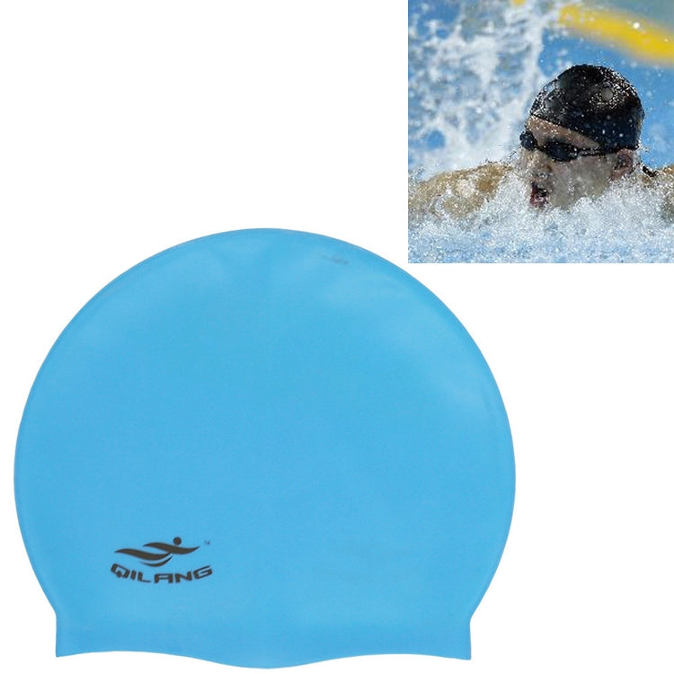 Adult Solid Color Waterproof Silicone Swimming Cap, Silicone Swimming Cap(Pink), Silicone Swimming Cap(Purple), Silicone Swimming Cap(Silver), Silicone Swimming Cap(Black), Silicone Swimming Cap(Dark Blue), Silicone Swimming Cap(Wine Red)              ...