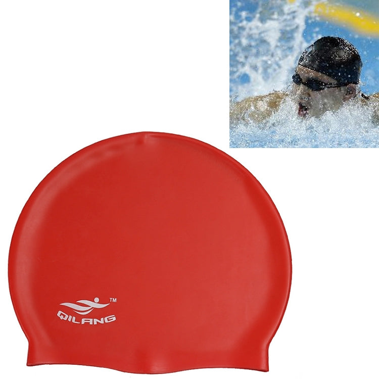Adult Solid Color Waterproof Silicone Swimming Cap, Silicone Swimming Cap(Pink), Silicone Swimming Cap(Purple), Silicone Swimming Cap(Silver), Silicone Swimming Cap(Black), Silicone Swimming Cap(Dark Blue), Silicone Swimming Cap(Wine Red)              ...