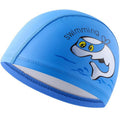 Children Swimming Cap PU Printed Cute Dolphin Pattern Elastic Swimming Cap, Children PU Swimming Cap (Dark Blue), Children PU Swimming Cap (Pink), Children PU Swimming Cap (Sky Blue), Children PU Swimming Cap (Silver Grey)