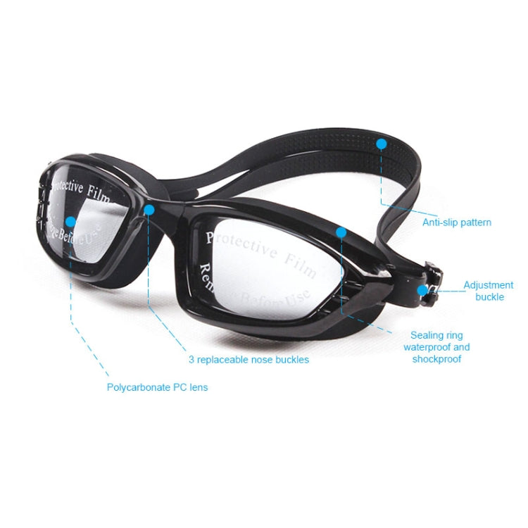 SG9017 Waterproof and Anti-fog Adult High-definition Large Frame Swimming Goggles for Men and Women, SG9017 (Red), SG9017 (Black), SG9017 (Blue), SG9017 (Gray)