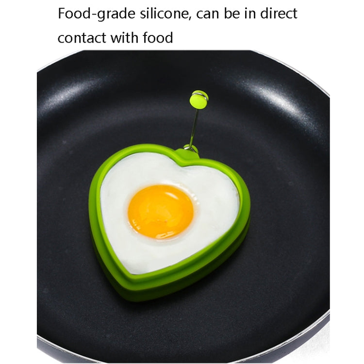 10 PCS Food Grade Silicone Heart-Shaped Omelette Pancake Mold Poached Egg Mold, Heart-shaped, Blue, Heart-shaped, Green, Heart-shaped, Orange, Heart-shaped, Red