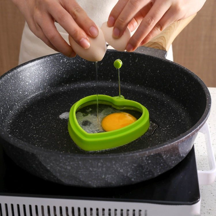 10 PCS Food Grade Silicone Heart-Shaped Omelette Pancake Mold Poached Egg Mold, Heart-shaped, Blue, Heart-shaped, Green, Heart-shaped, Orange, Heart-shaped, Red