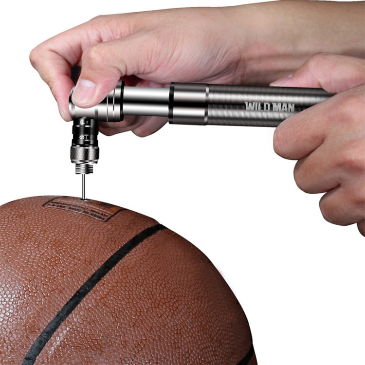 WILD MAN Mountain Road Bike Portable Bicycle Pump Us And French Mouth Universal Pump Mini Basketball Football Pump, GK8 (Red), GK8 (Black), GK8 (Silver)